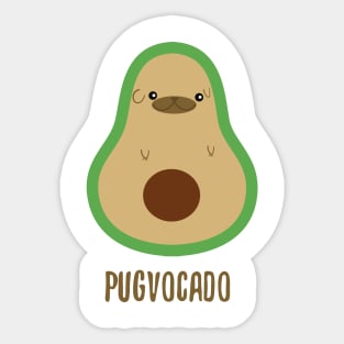 Pugvocado Sticker